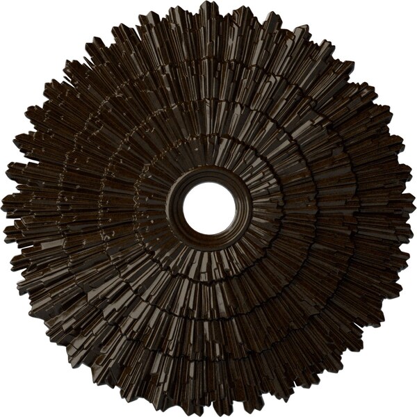 Ekena Millwork Eryn Ceiling Medallion (Fits Canopies up to 4"), Hand-Painted Bronze, 24 3/4"OD x 3 1/4"ID x 1 7/8"P CM24ENBZS - main